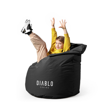 Diablo Chairs kinderkamer zitzak, Zwart