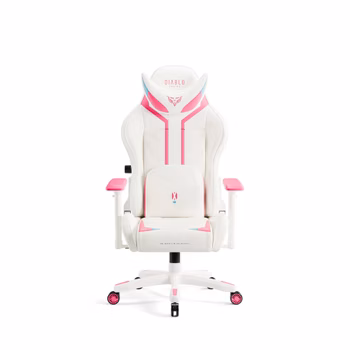 Fauteuil gaming Diablo X-Ray 2.0 Small : Blanc et Rose