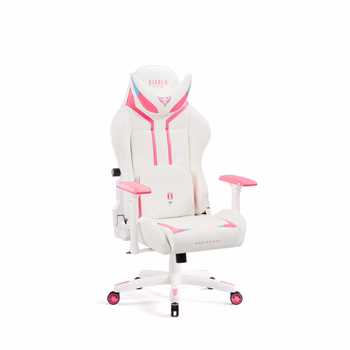 Fauteuil gaming Diablo X-Ray 2.0 Small : Blanc et Rose