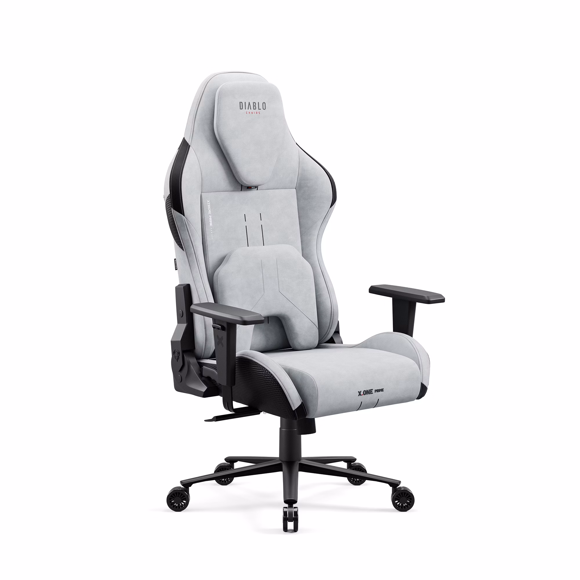 Fauteuil gaming gris Diablo X.One Prime, Normal Size, Nightwolf Moon
