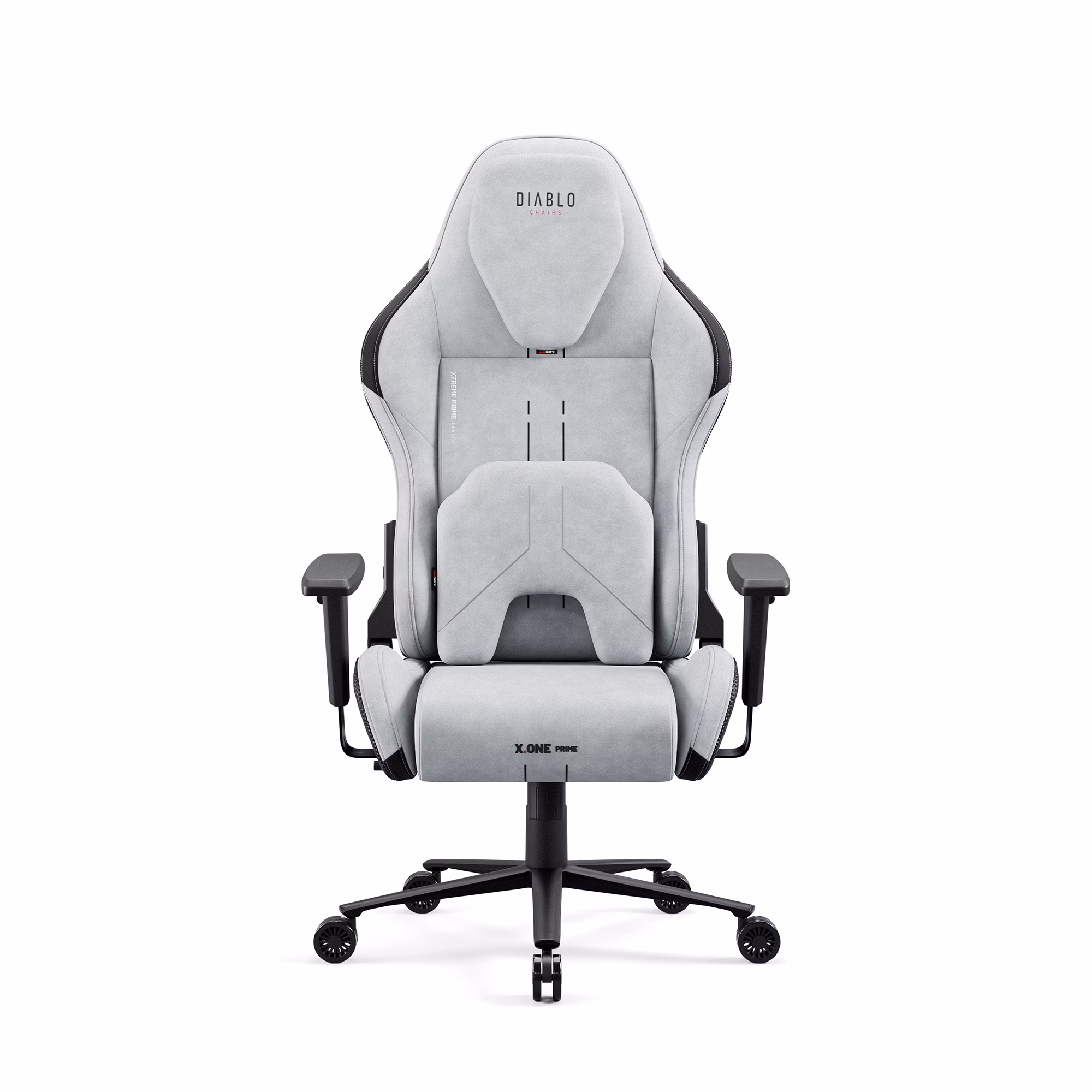 Fauteuil gaming gris Diablo X.One Prime, Normal Size, Nightwolf Moon