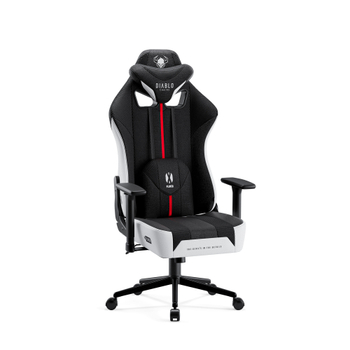 Silla De Tela Diablo X-Player 2.0 Small, Blanca Y Negra