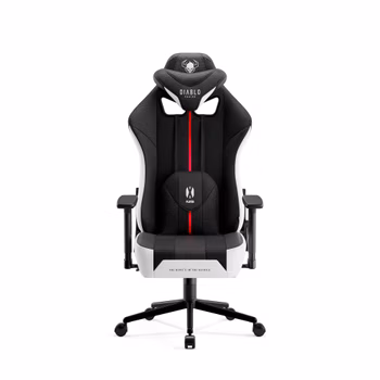 Silla De Tela Diablo X-Player 2.0 Small, Blanca Y Negra