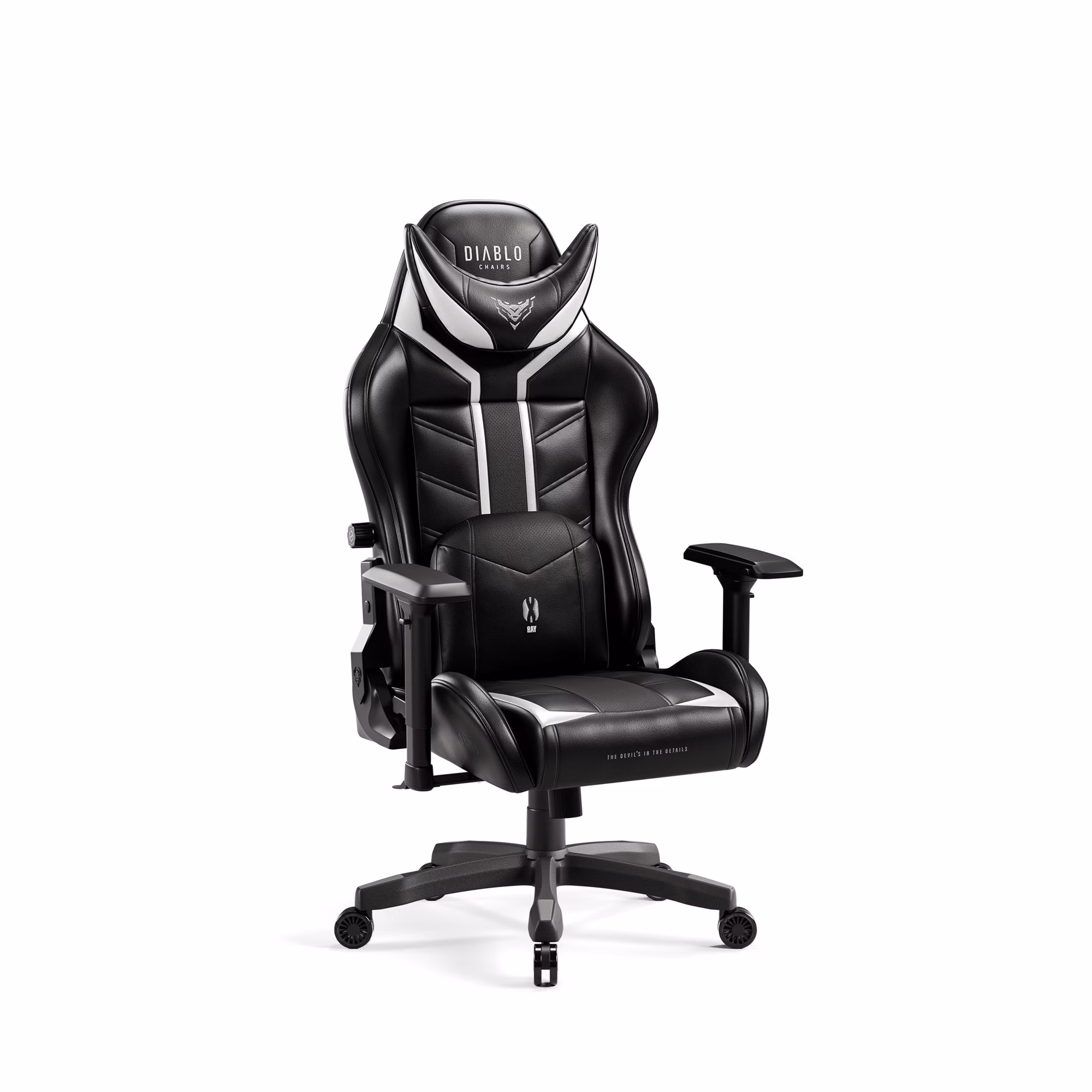 Gamer szék Diablo X-Ray 2.0 Small Size, fekete-fehér