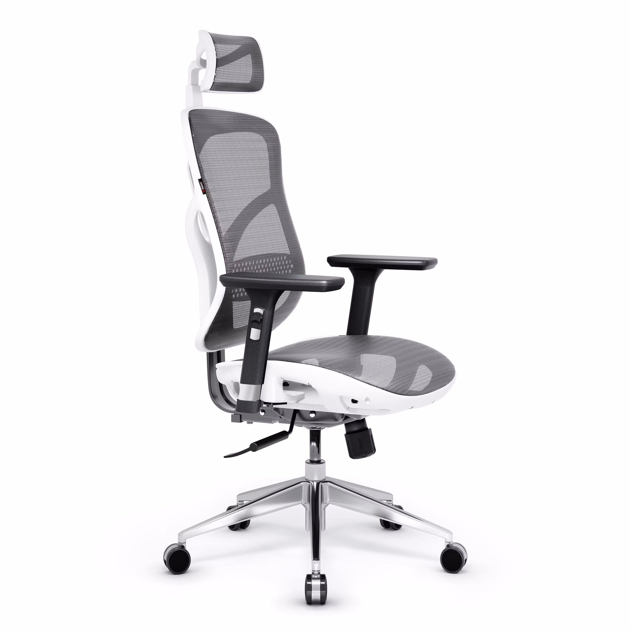 Fotel ergonomiczny Diablo V-Basic, biało-szary