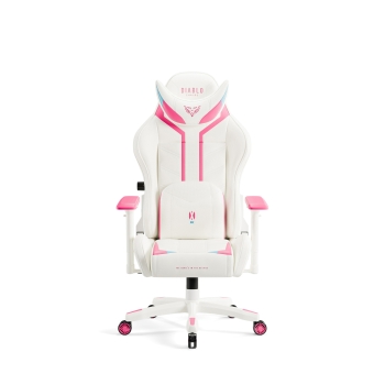 Diablo X-Ray 2.0 Small Gamingstol, Hvid-lyserød