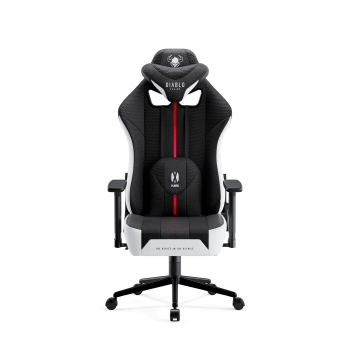 Scaun Din Material Textil Diablo X-Player 2.0 Small, Alb-negru 