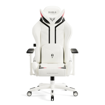 Scaun de gaming Diablo X-Ray 2.0 King Size: Alb-Negru