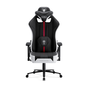 Scaun Gaming Diablo X-Player 2.0 Din Material Normal Size: Alb-Negru 