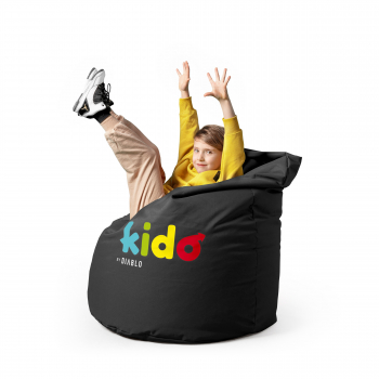 Pouf siège pour enfants KIDO by DIABLO: noir