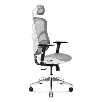 Ergonomická židle DIABLO V-BASIC: bílo-šedá Diablochairs