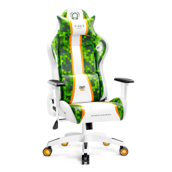 Diablo X-One 2.0 Craft gamer szék Nagy méret: Fehér-zöld Diablochairs