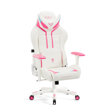 Diablo X-Ray 2.0 Normal Size Gaming Chair: White and Pink