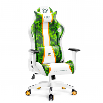 Herní židle Diablo X-One 2.0 Craft King Size: Bílo-zelená 