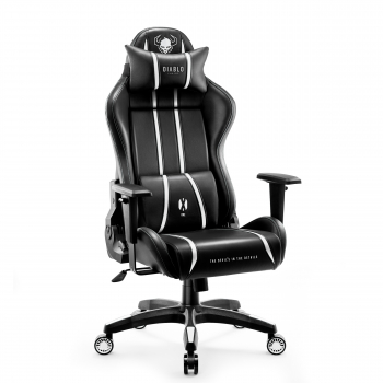 Fotel gamingowy Diablo X-One 2.0 King Size, czarno-biały
