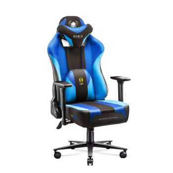 Diablo X-Player 2.0 Textile Gaming Chair Frost Black: Normal Size 