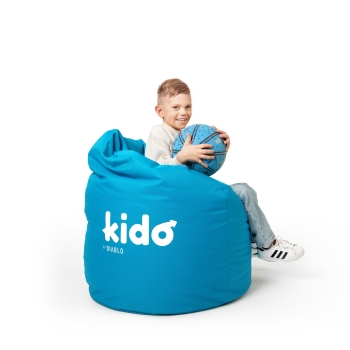 Fotoliul tip puf Kido by Diablo pentru copii: albastru