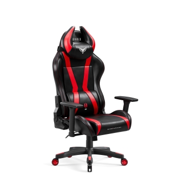 Scaun de birou Diablo X-Horn 2.0 Small: Negru-Roșu