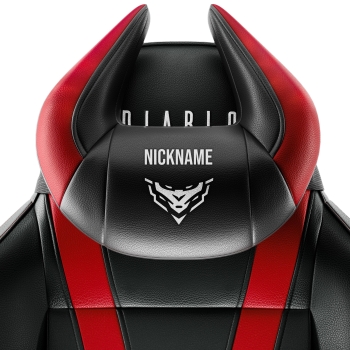 Customized Diablo Chairs Headrest Black-Red