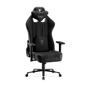 Silla gaming Diablo X-Player 2.0 de tela Normal Size: Negro y negro