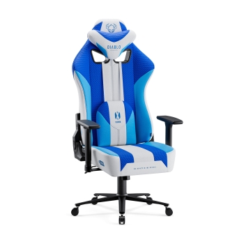 Scaun gaming Diablo X-Player 2.0 din material Normal Size Frost White / alb  