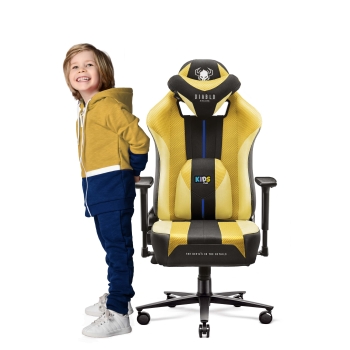 Dětská látková herní židle Diablo X-Player 2.0 Kids Size: dark sunflower / žlutá 