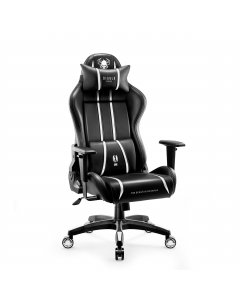 Fotel gamingowy Diablo X-One 2.0 Normal Size: Czarno-biały