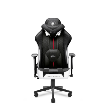 Krzesło do biurka dla dziecka Kido by Diablo X-Player 2.0 biało-czarne