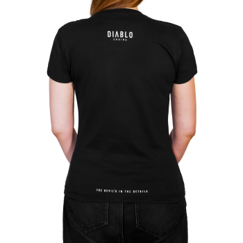 Dámske tričko pre hráčov Diablo Chairs: čierne, veľkosť: S