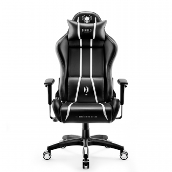 Gaming Stuhl Diablo X-One 2.0 King Size: Schwarz-Weiß