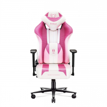 Materiałowy fotel gamingowy Diablo X-Player 2.0 Normal Size, Marshmallow Pink