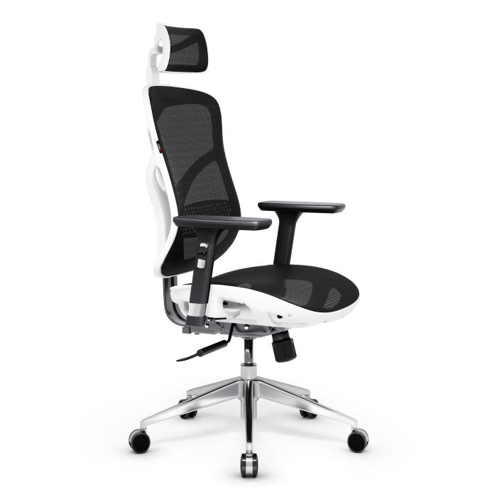 Fauteuil bureau ergonomique design noir blanc w