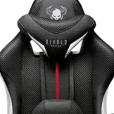 Chaise gaming Diablo X-Player 2.0 en tissu Noir et Blanc: Taille Normale