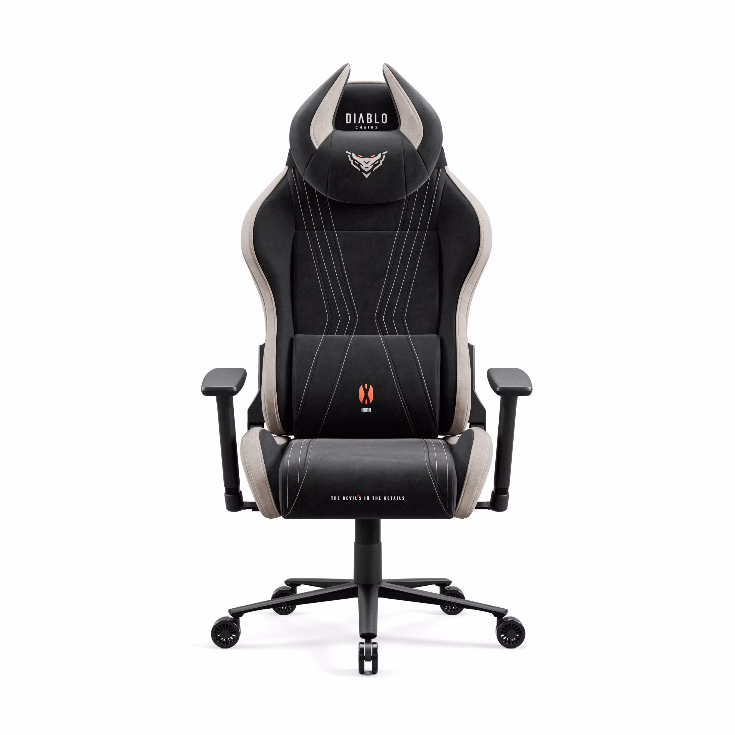 Stoffen gamestoel Diablo X-Horn 2.0, Normal Size, Camel Black