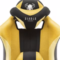 Silla gaming Diablo X-Player 2.0 de tela Normal Size: Blanco y negro