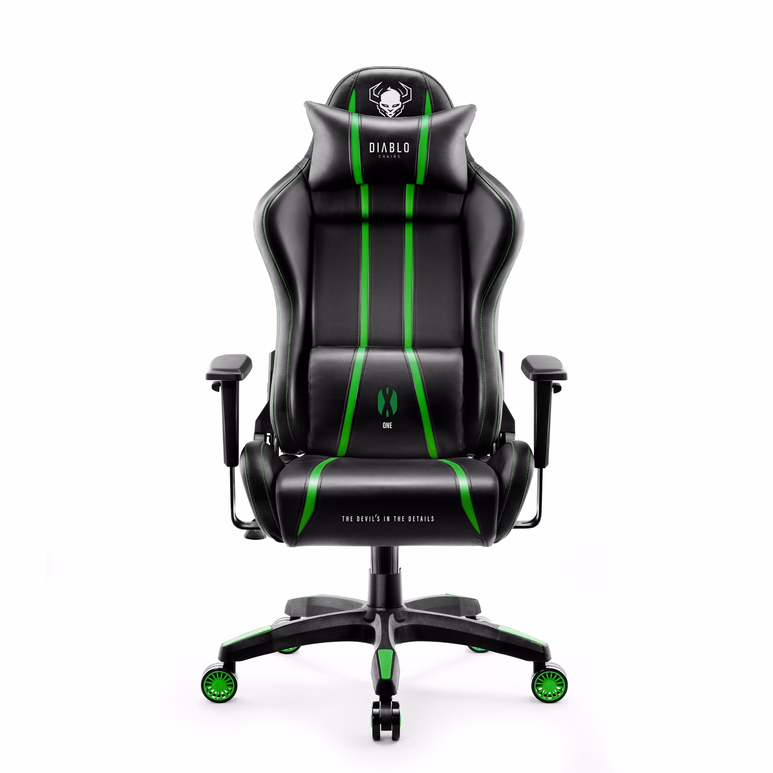 Fotel gamingowy Diablo X-One 2.0 Normal Size, czarno-zielony