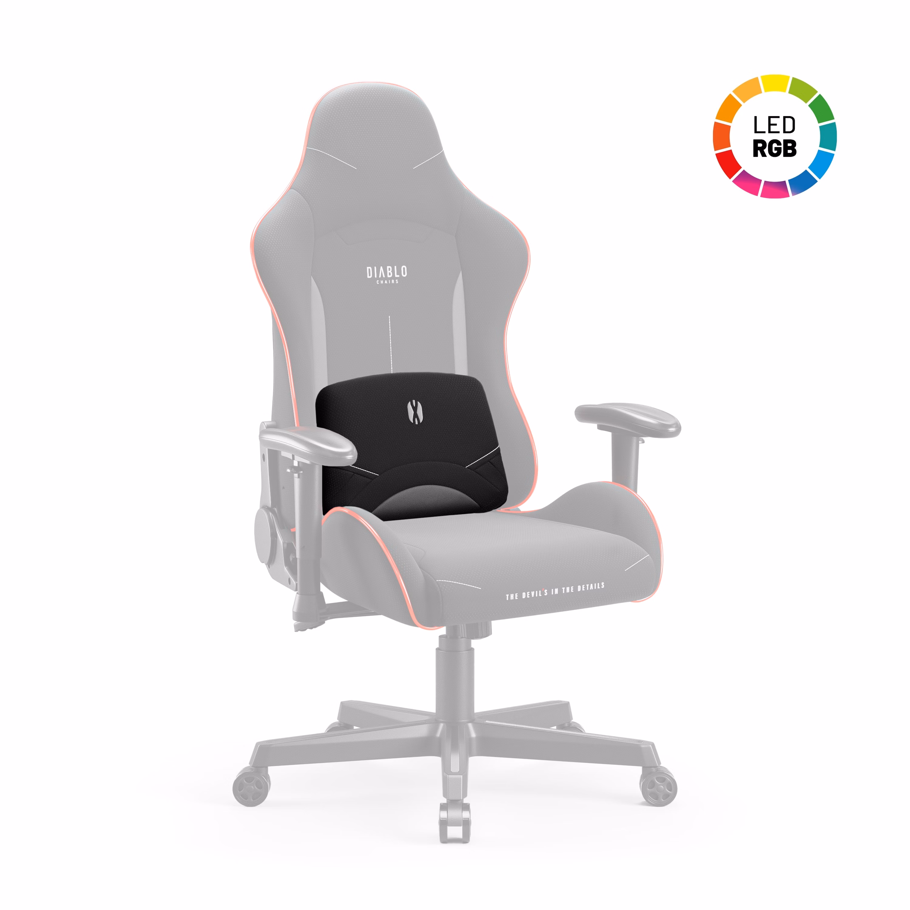 Cuscino lombare per sedia Diablo X-Starter: nero