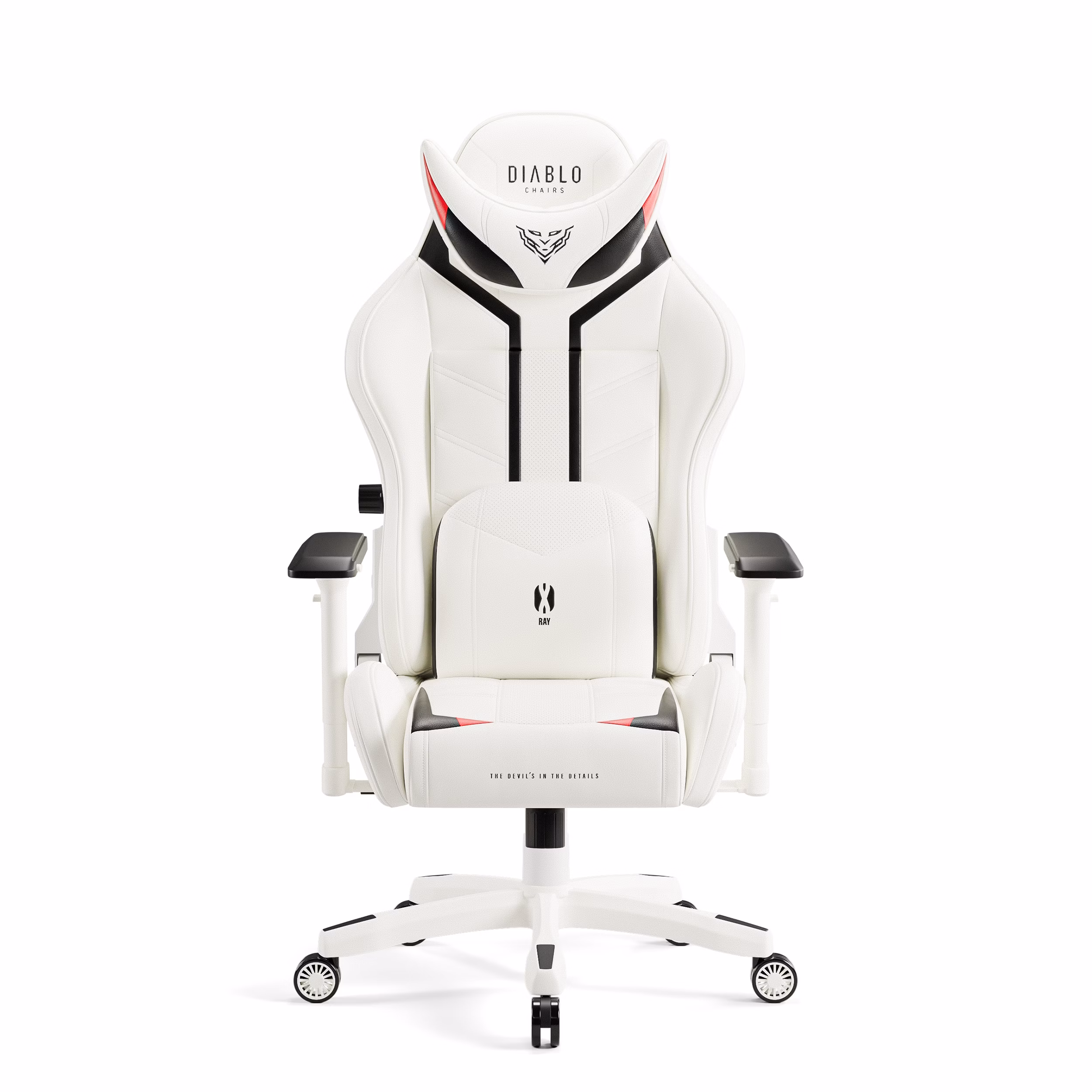Fotel gamingowy Diablo X-Ray 2.0 Normal Size, biało-czarny
