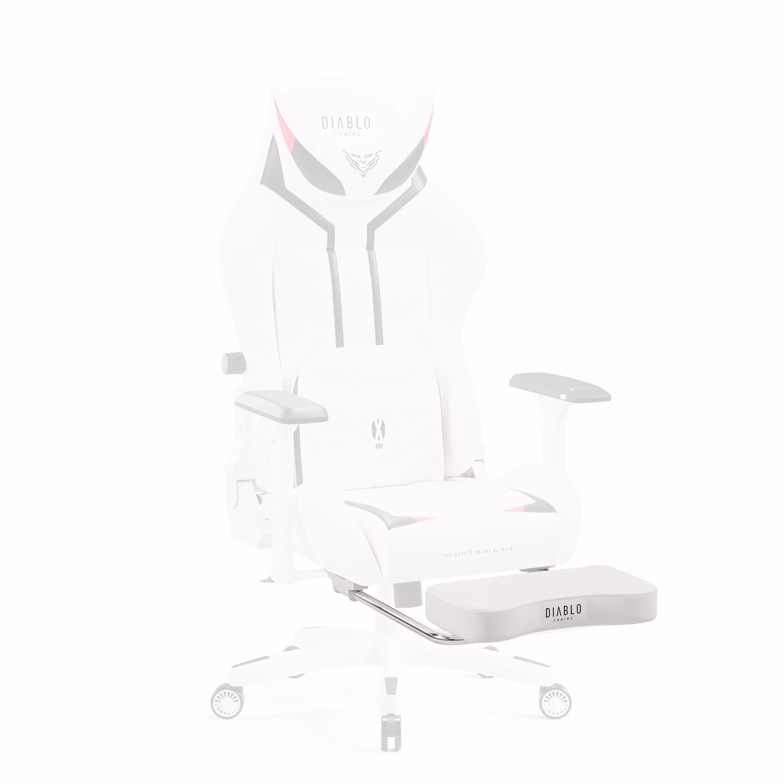 Podnožka pro herní křeslo Diablo X-Ray 2.0: bílo-černá