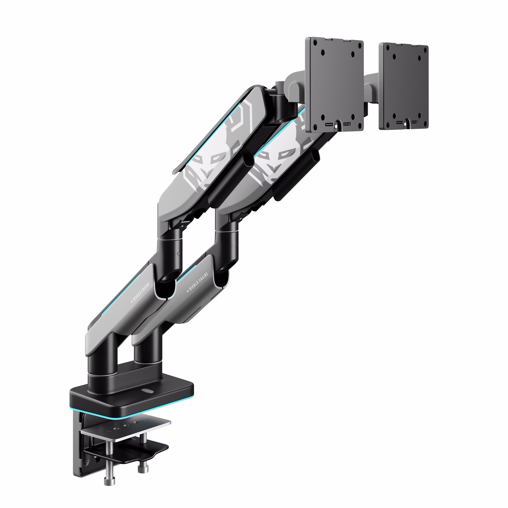 Suport dublu pentru monitoare de 49 de inchi, gri-negru RGB X-Arm Dual