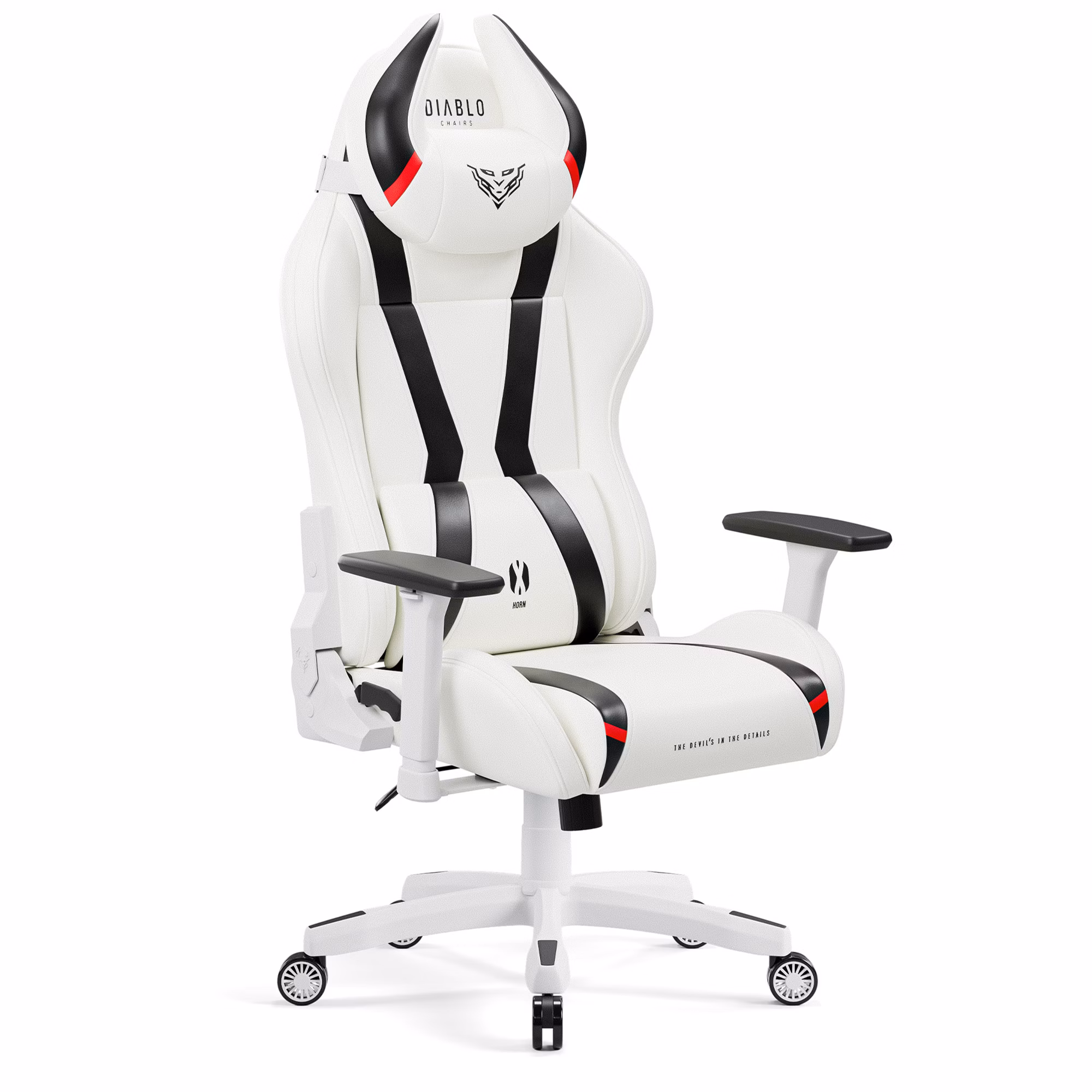 Chaise gaming Diablo X-Horn 2.0 Taille King: Blanche-Noire