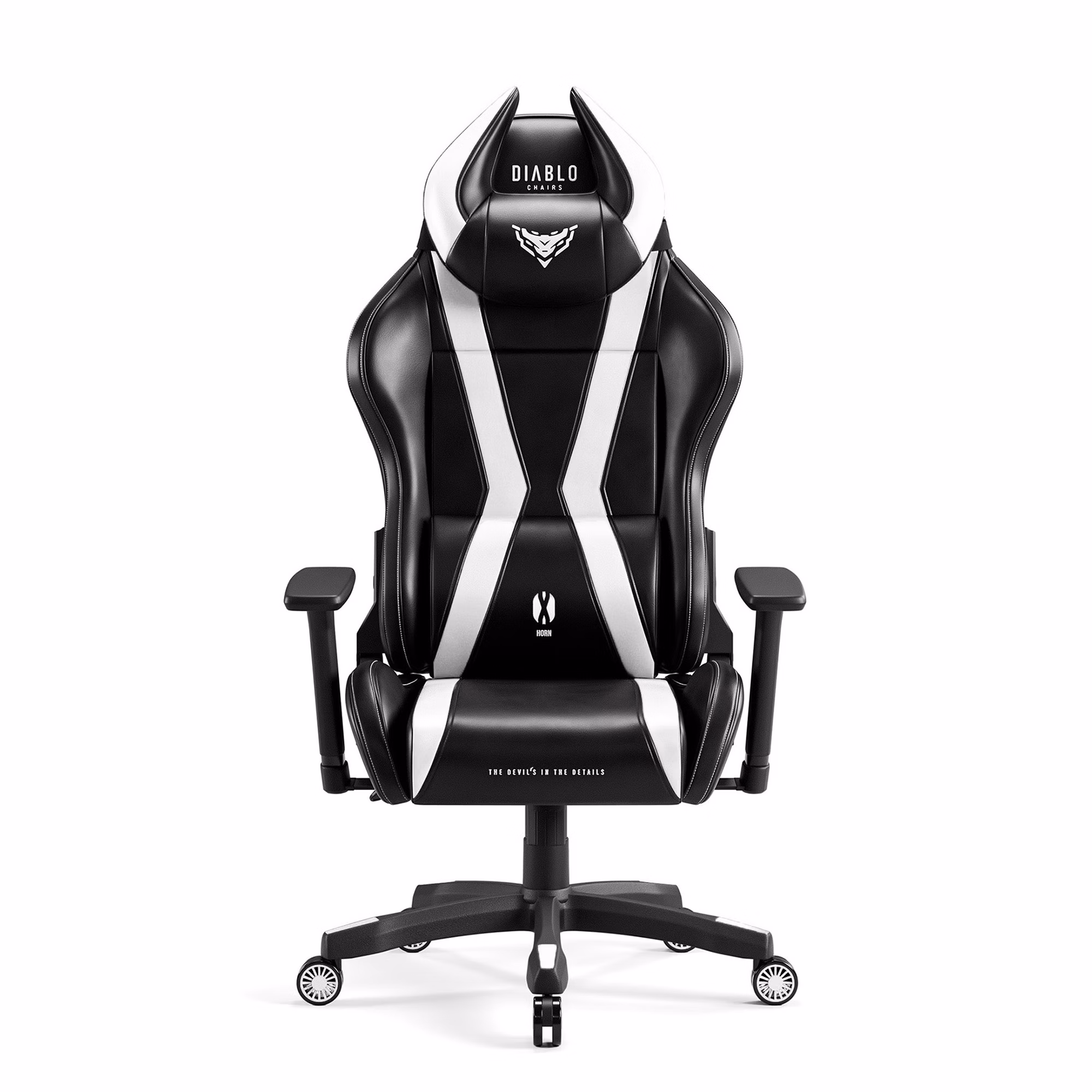 Sedia da gaming Diablo X-Horn 2.0 Normal Size, Nero-Bianco