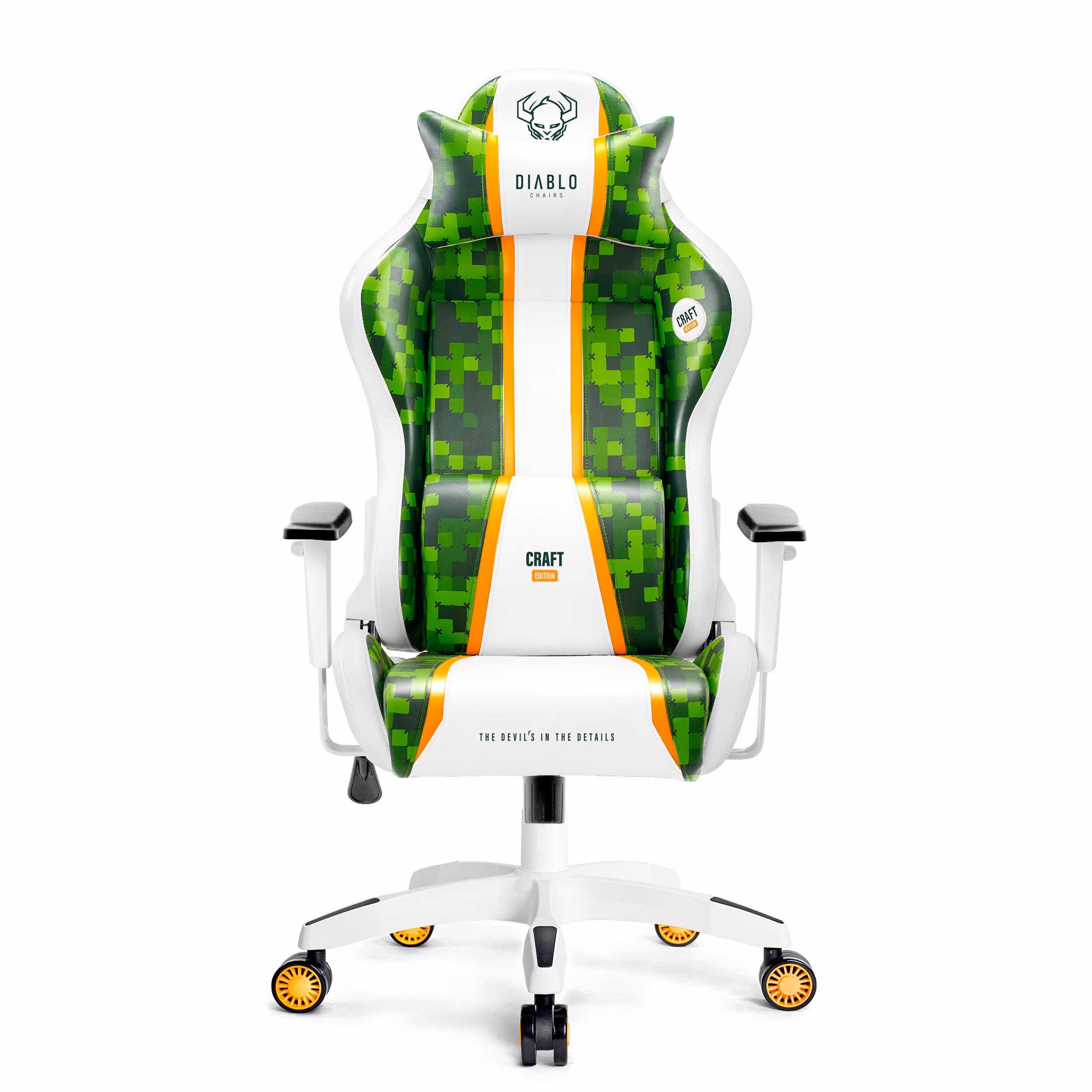 Herní židle Diablo X-One 2.0 Craft King Size: Bílo-zelená