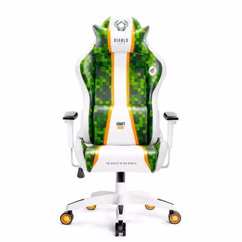 Diablo X-One 2.0 Craft gamer szék Nagy méret: Fehér-zöld