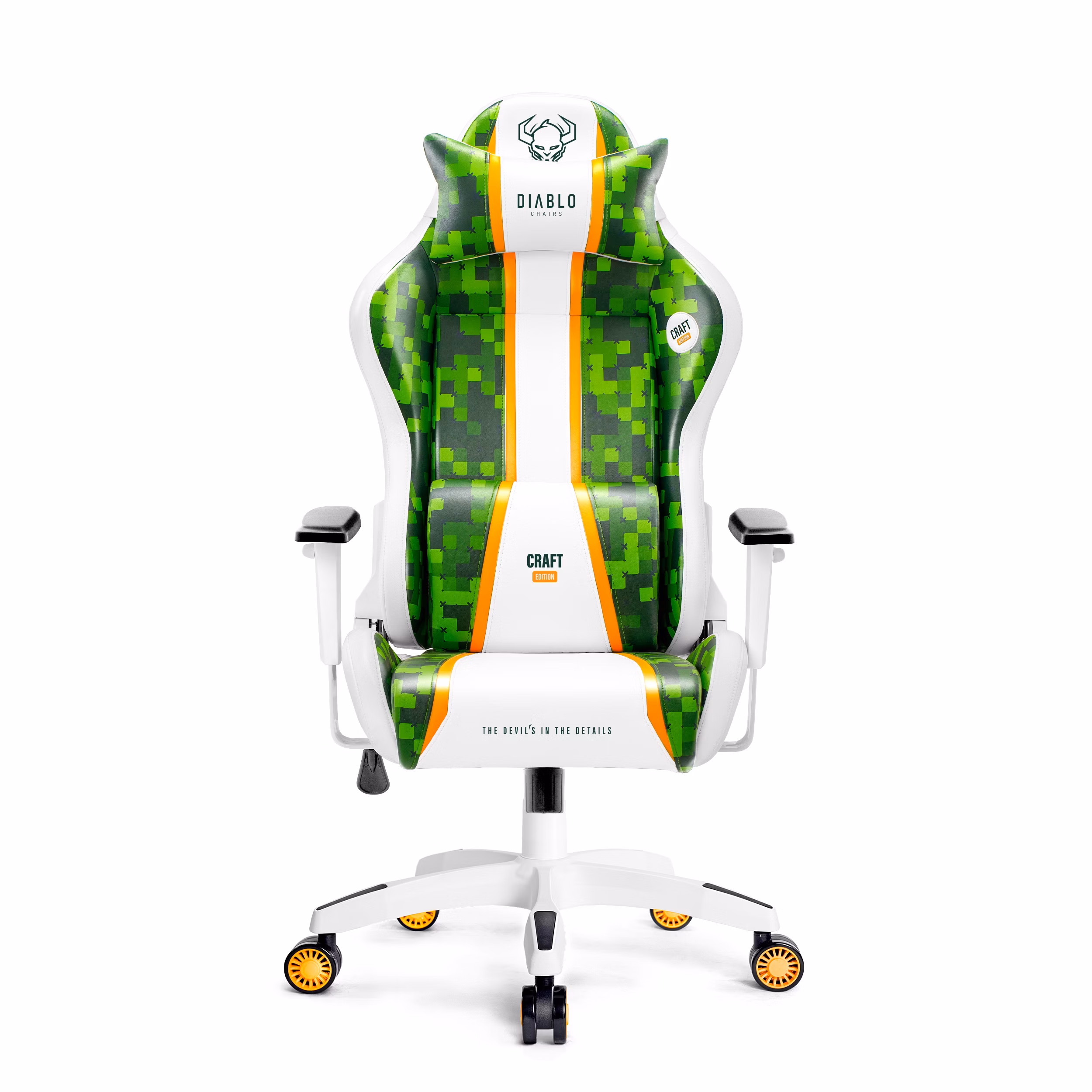 Herní židle Diablo X-One 2.0 Craft Normal Size: Bílo-zelená