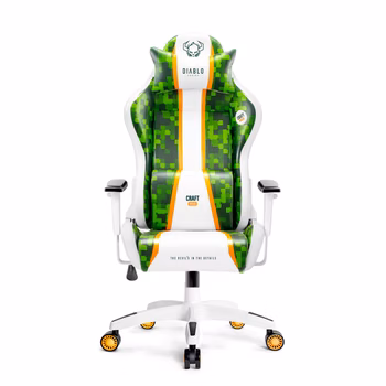 Diablo X-One 2.0 Craft gamer szék Átlagos méret: Fehér-zöld