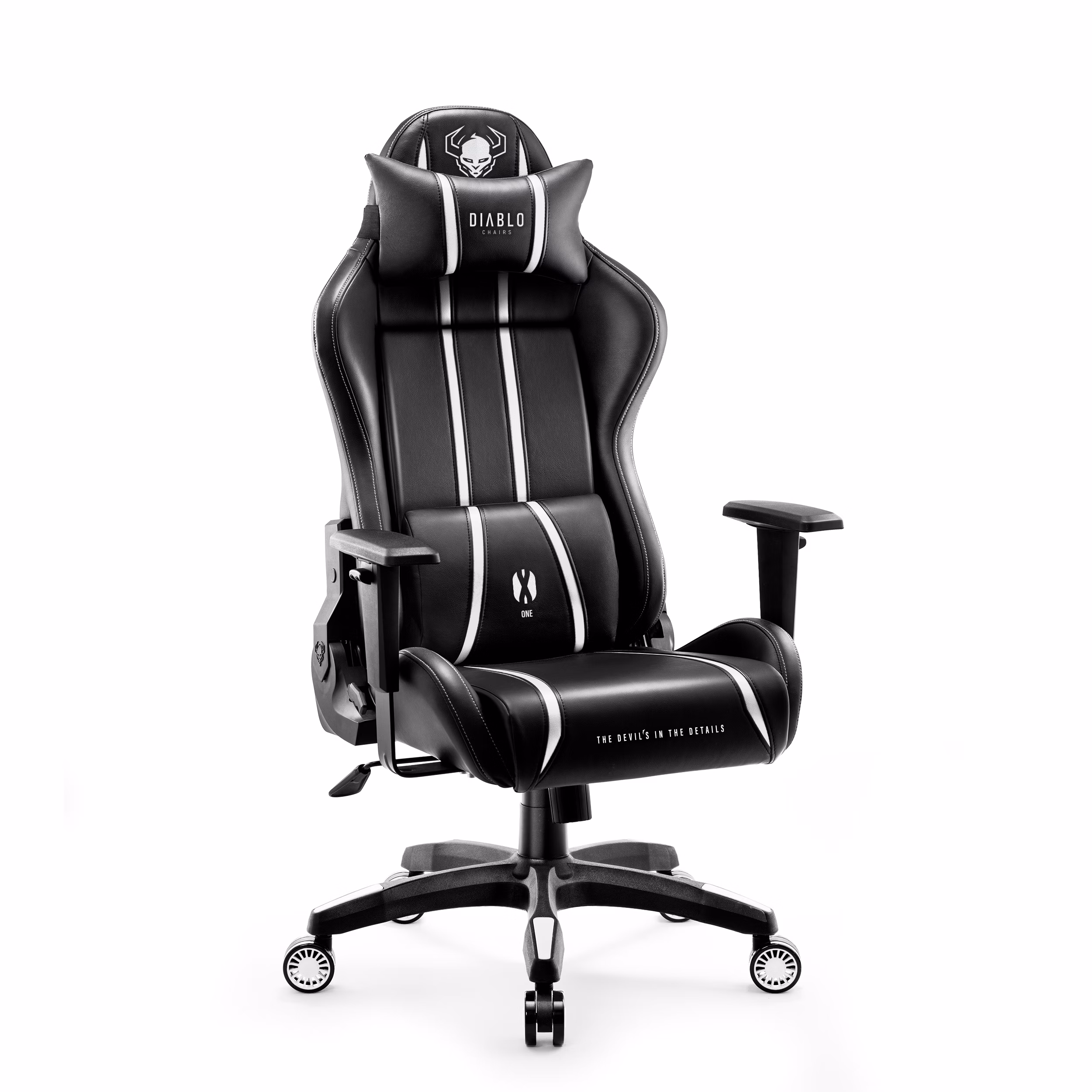 Herní židle Diablo X-One 2.0 Normal Size: černo-bílý