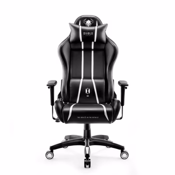 Herní židle Diablo X-One 2.0 Normal Size: černo-bílý