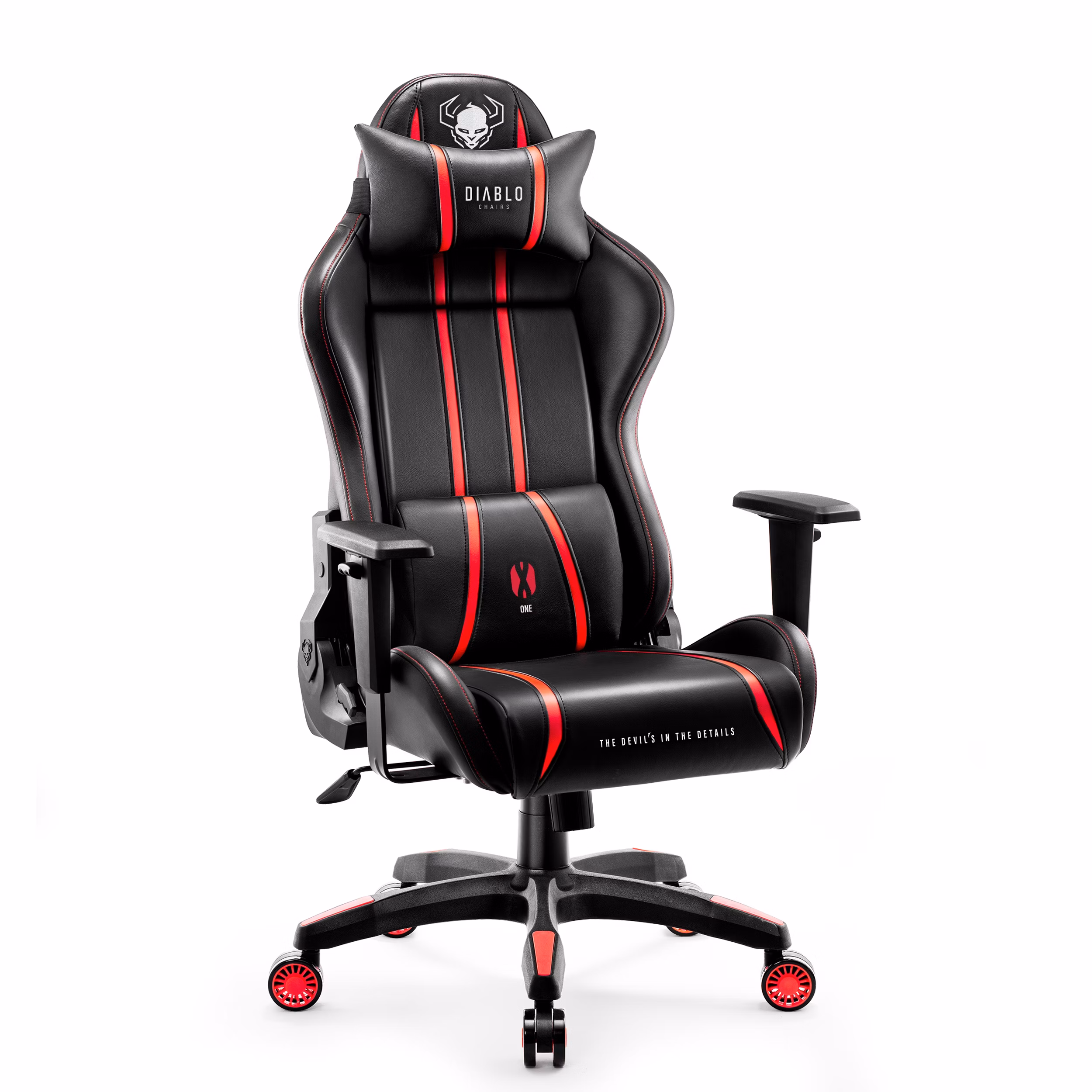 Fotel gamingowy Diablo X-One 2.0 King Size, czarno-czerwony