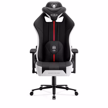 Silla gaming Diablo X-Player 2.0 de tela King Size: Blanco y negro